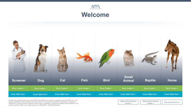 APPA NPOS Data Platform Welcome Screen